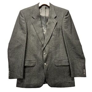 Alexandre London Blazer Sport Coat Mens 38L Gray Wool Made in England 2 Button